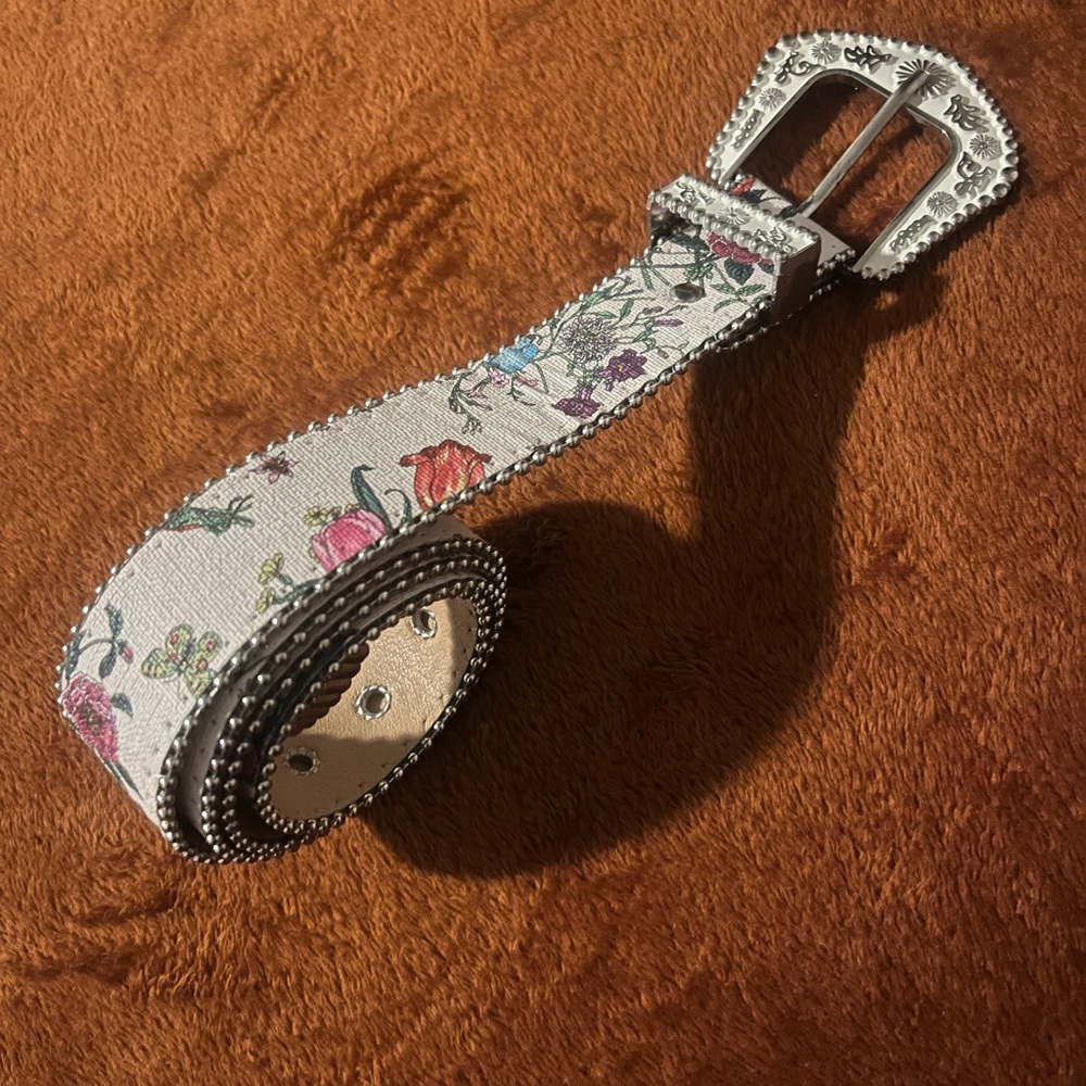 Floral Embellished Belt